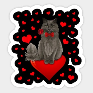 Cute Cat Valentine Sticker